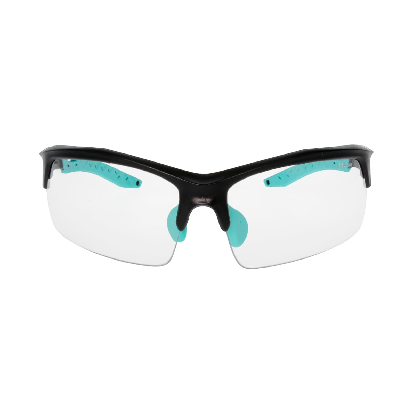 Walker's teal lenses close-up highlighting polycarbonate clarity