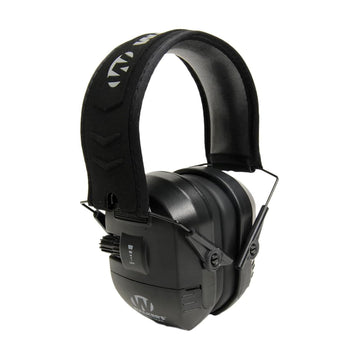 Walker's Ultimate Power Muff with hi-gain microphone close-up for enhanced awareness.