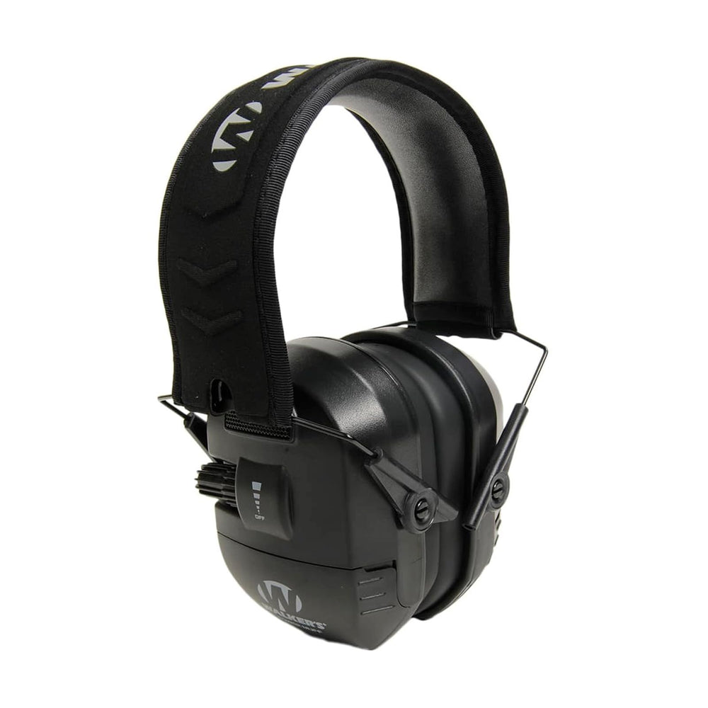 Walker's Ultimate Power Muff with hi-gain microphone close-up for enhanced awareness.