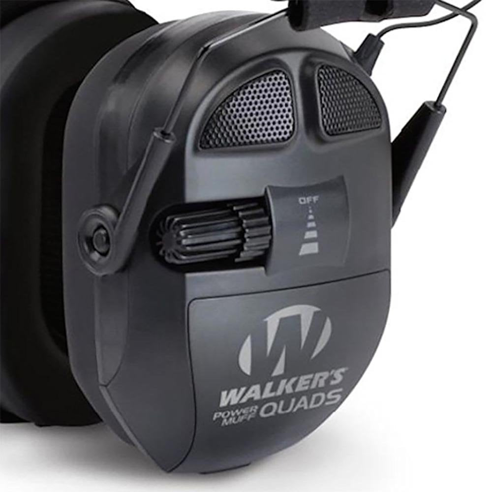 Walker's Ultimate Power Muff Quads folded design for easy carry and storage.