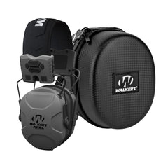 Walker's XCEL 500BT muff front view showing compact hearing protection for range