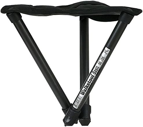 Walkstool Basic folded compactly for easy carry in a bag during travel