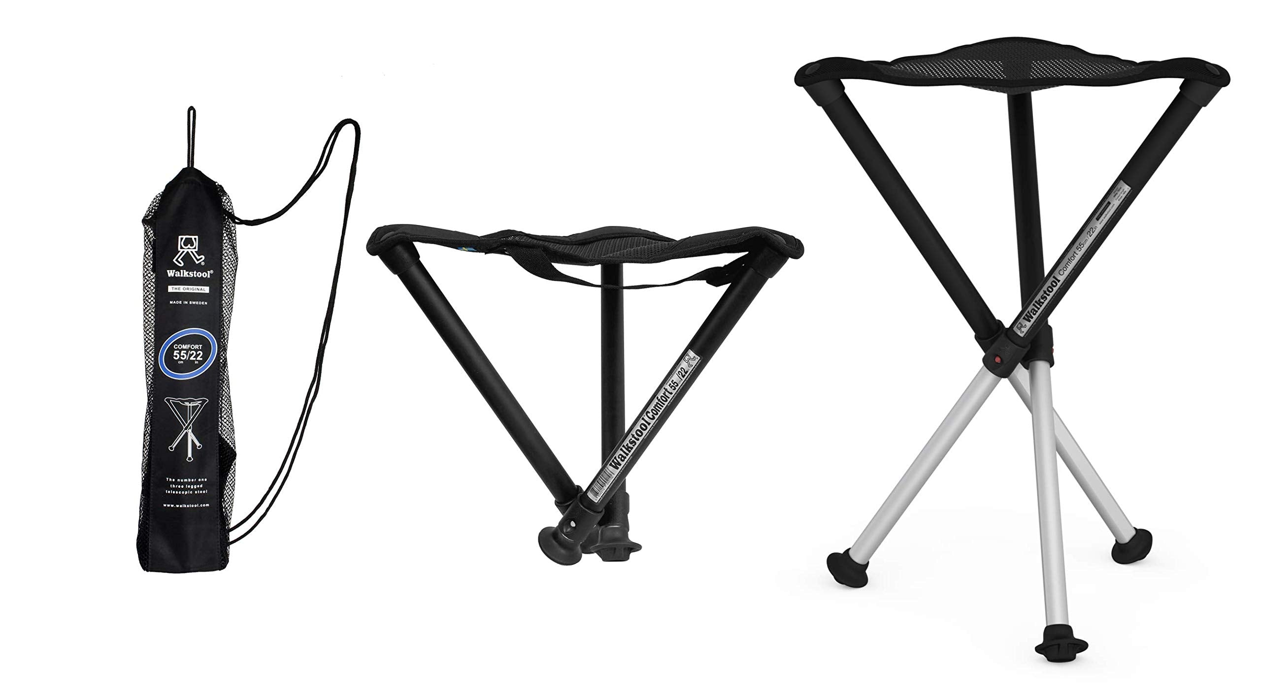 Walkstool Comfort 26in seat delivers comfortable height for long outdoor shoots.