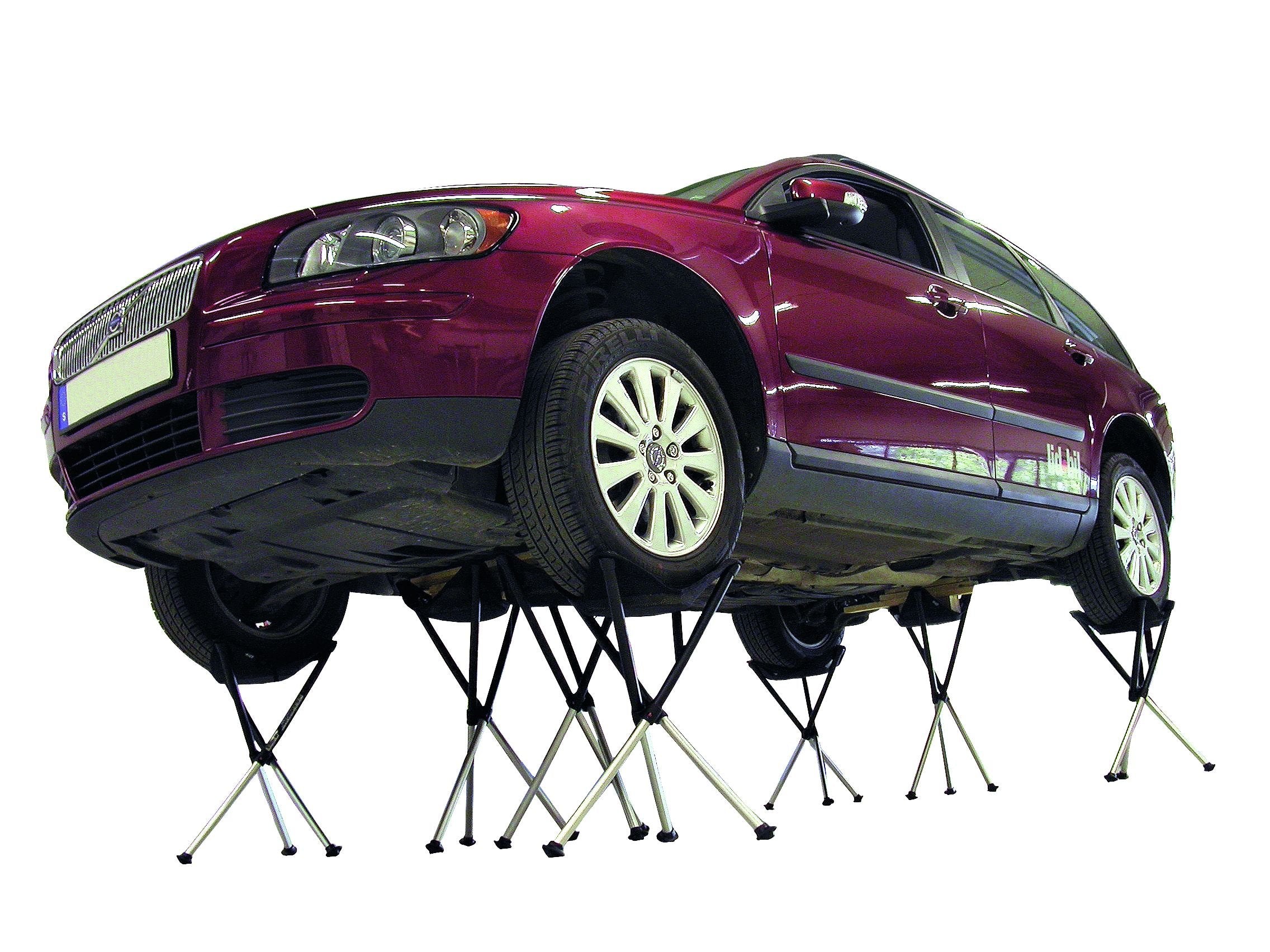Walkstool Comfort durable rubber feet stabilize on slippery or uneven surfaces.