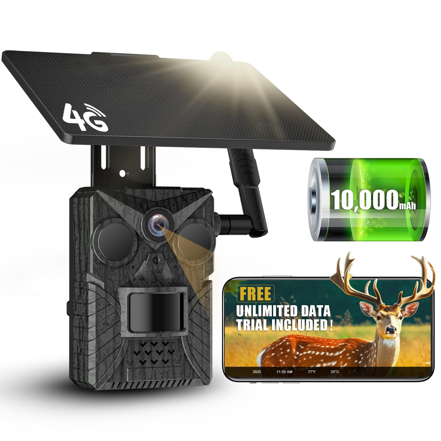 WalkZOO Cellular Trail Camera front view showing sturdy build and remote monitoring capability