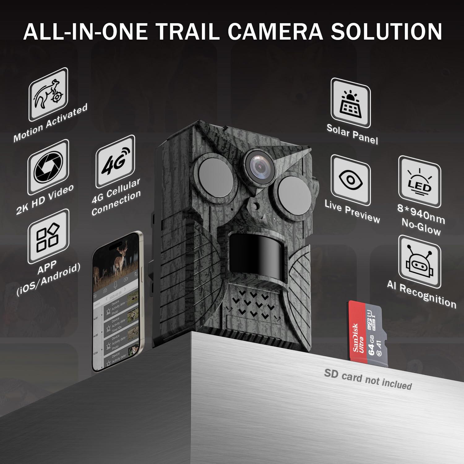 WalkZOO smart app control screen showing alerts and live view