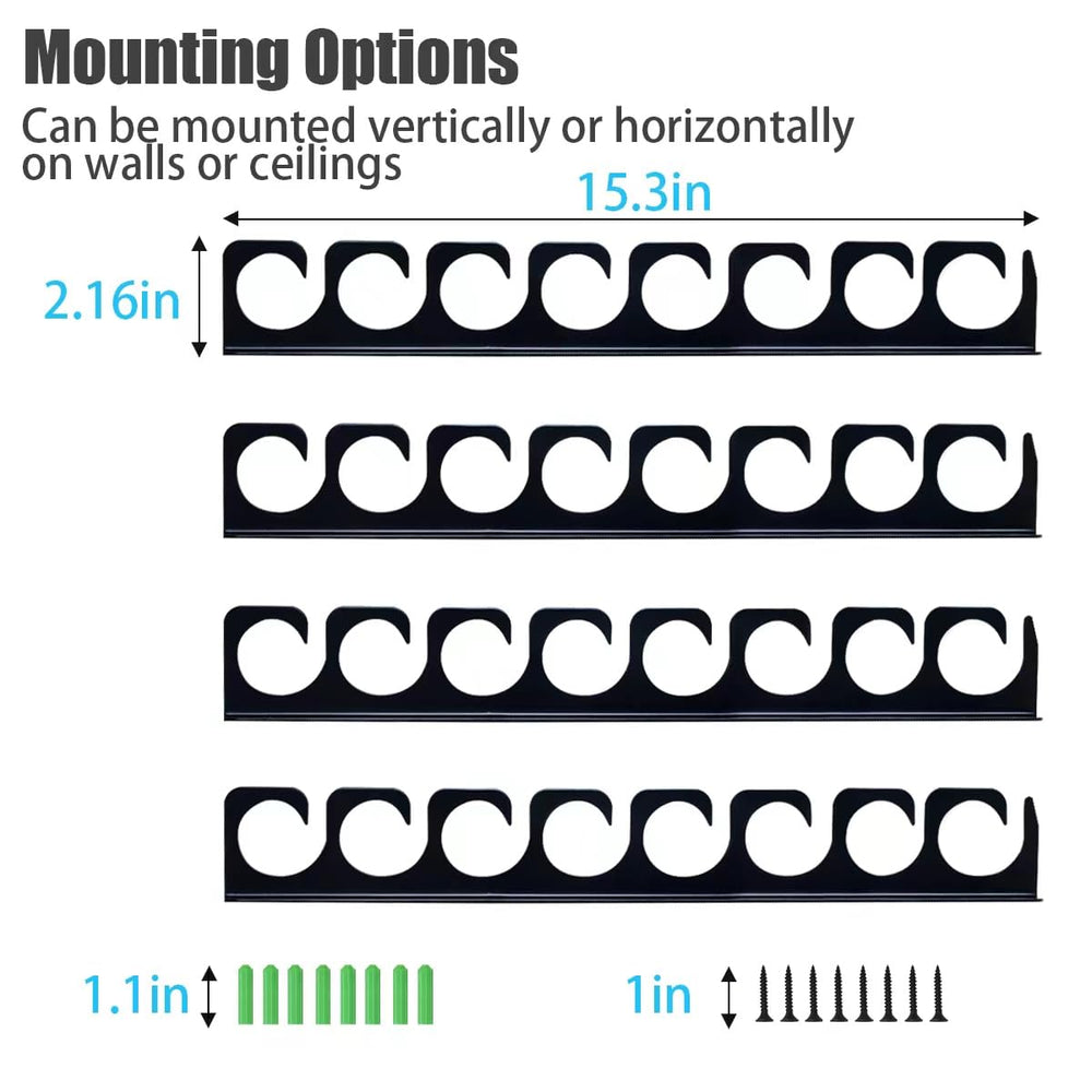 Ceiling-mounted fishing rod rack for space-saving storage