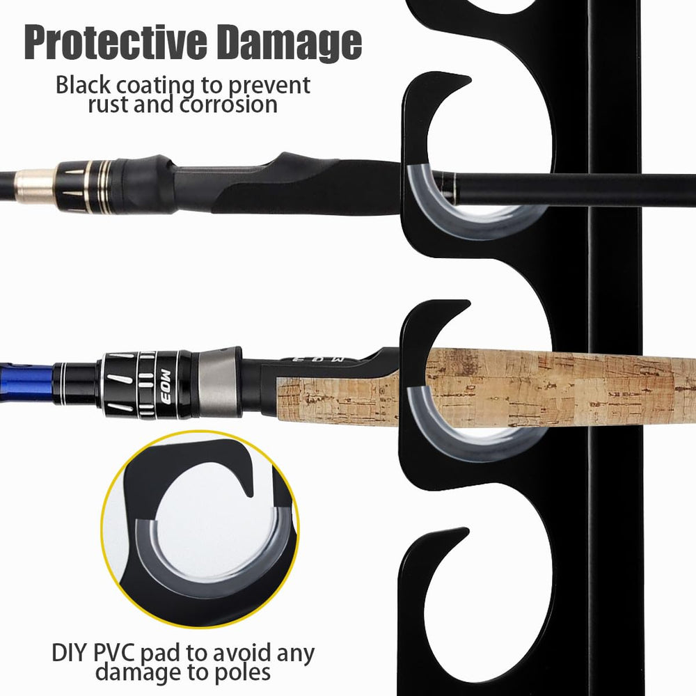 Easy-to-assemble wall/ceiling mounting with deep groove hooks