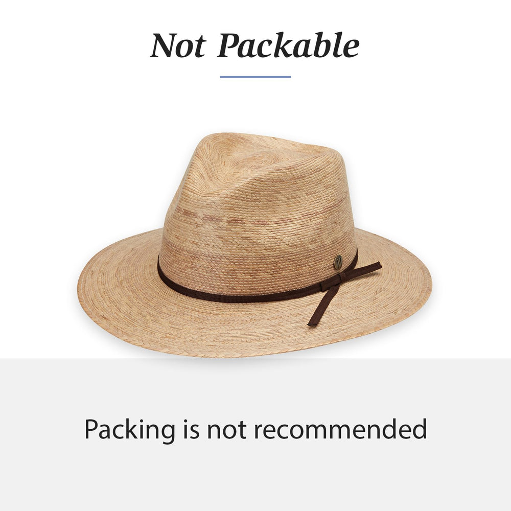 Wallaroo Marina Fedora medium crown supports comfortable all-day wear