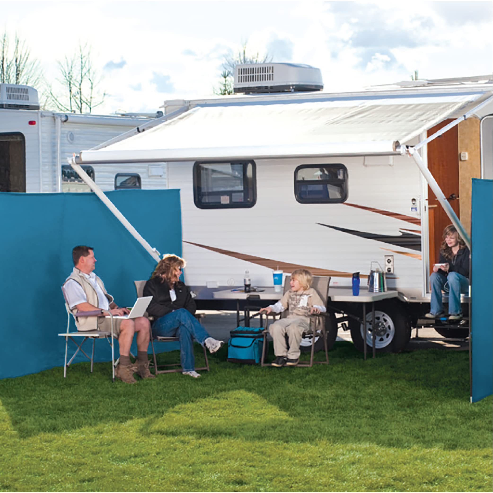 WallUp ideal for camping, tailgates, festivals as a versatile privacy backdrop.