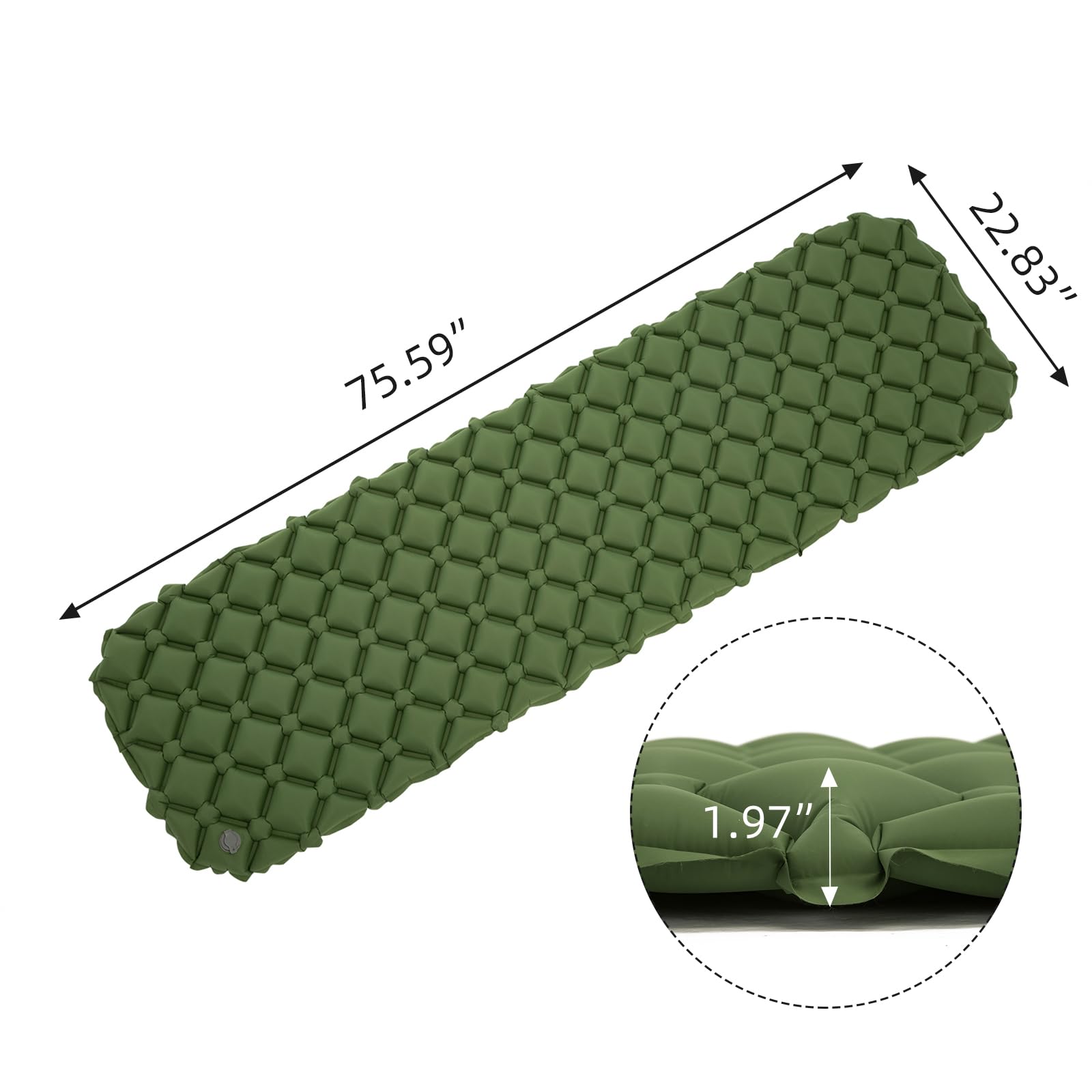 Walnest ultralight sleeping pad weighs 0.92 pounds and folds compactly