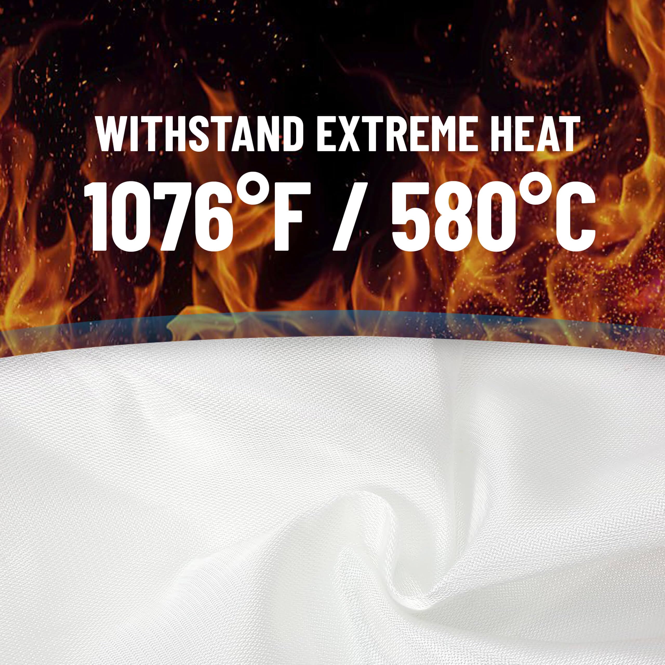 Wamoma blanket used during camping for safety around campfires and stoves.