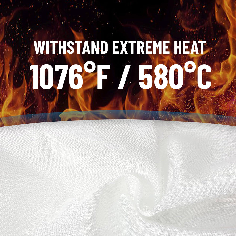 Wamoma blanket used during camping for safety around campfires and stoves.
