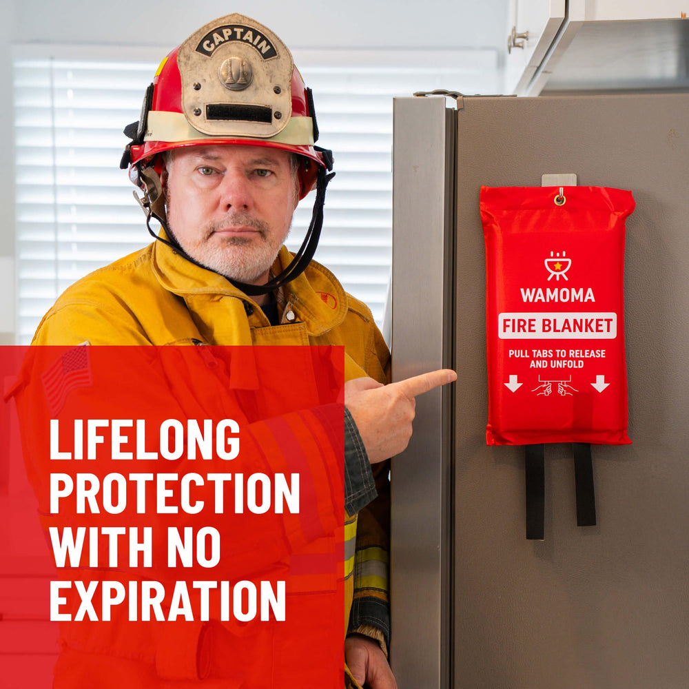 Wamoma Fire Blanket reusable with no residue after suppression