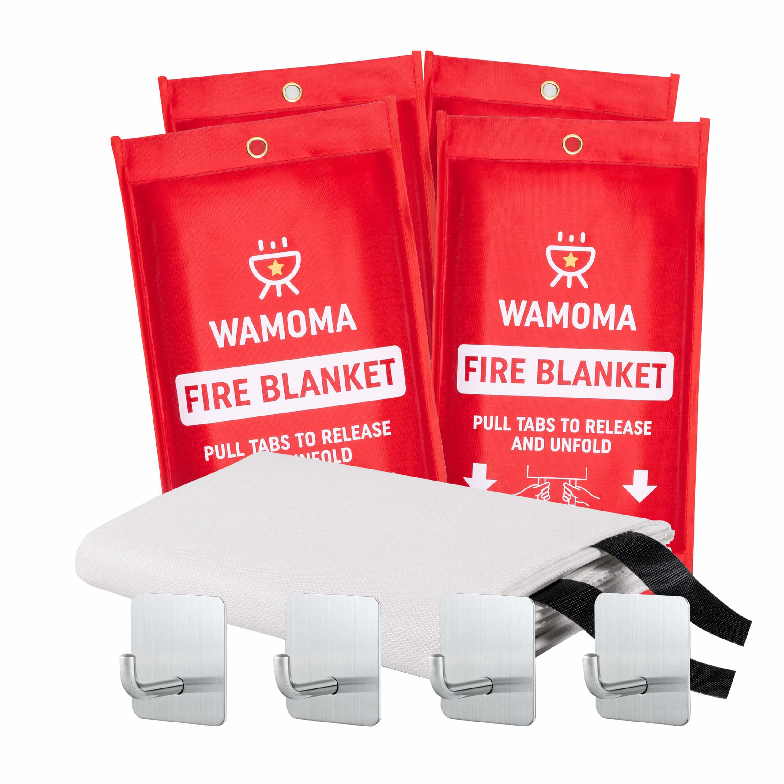Wamoma Fire Blanket silicone-coated fiberglass for durable heat resistance in emergencies