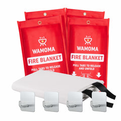 Wamoma Fire Blanket silicone-coated fiberglass for durable heat resistance in emergencies