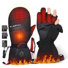 WAMOVAL heated gloves with 2-in-1 mittens provide warmth and precision in cold conditions.