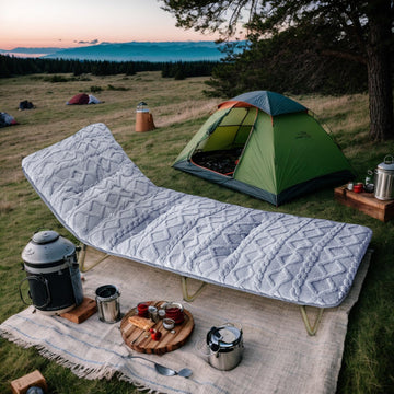 Wamsound camping cot pad dimensions 75x28 show generous length and width.