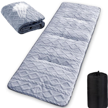 Wamsound camping cot pad outer view demonstrates stable support for outdoor sleeping.