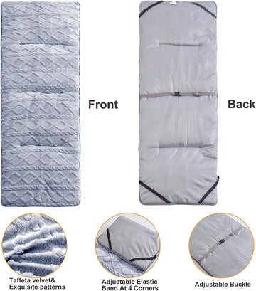 Wamsound camping cot pad rolled storage highlights easy packing for trips.