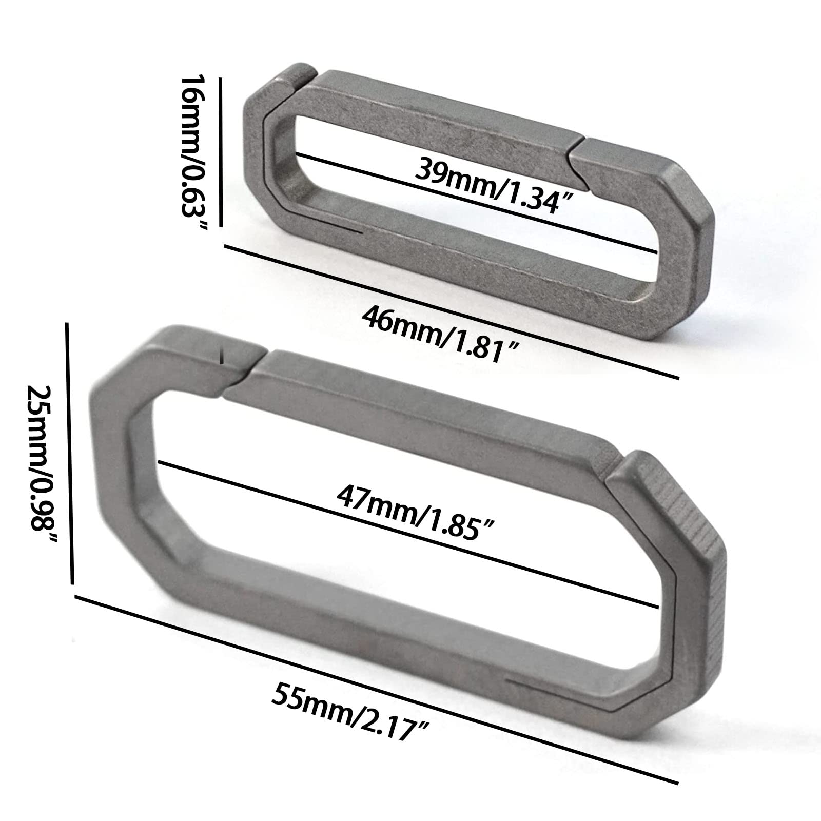WANERSEN EDC titanium small carabiner clip keeps keys organized and lightweight.