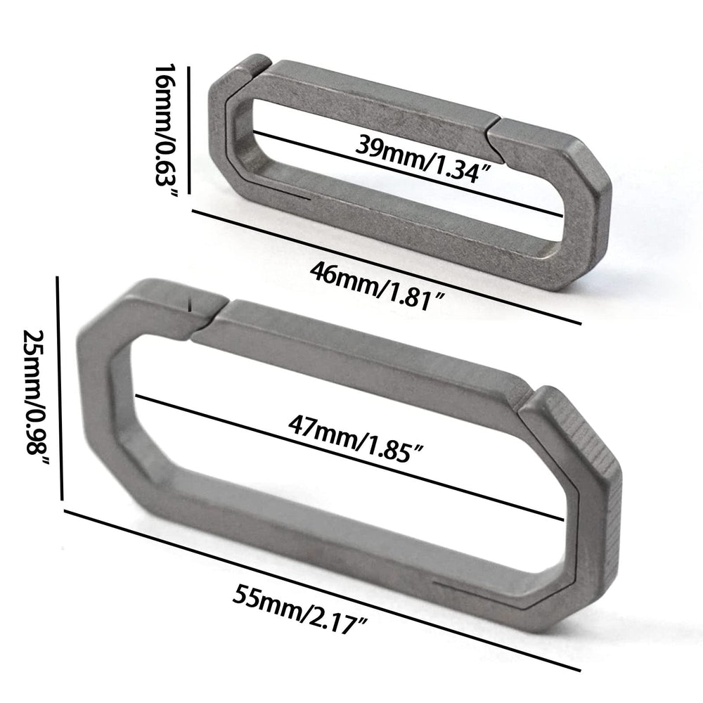WANERSEN EDC titanium small carabiner clip keeps keys organized and lightweight.