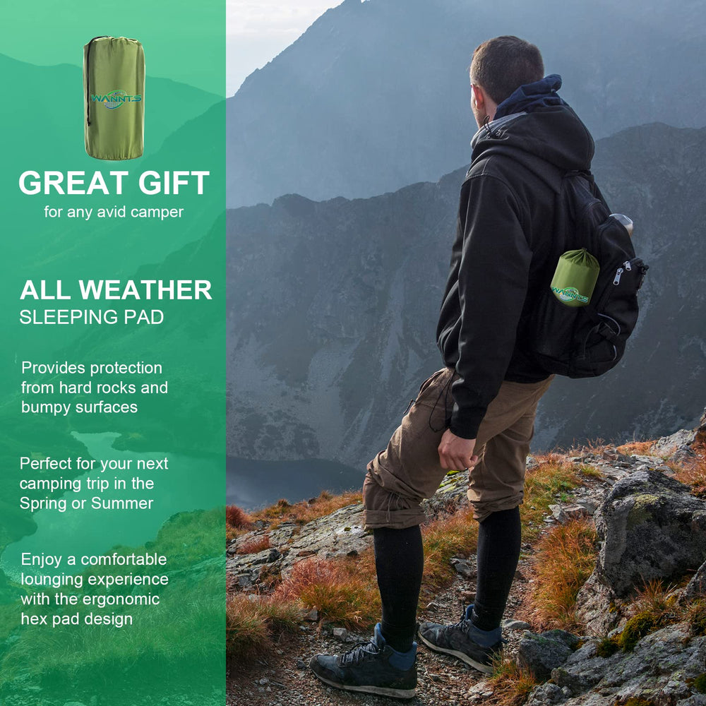 WANNTS sleeping pad can connect with another pad to form a double bed.