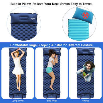 WANNTS sleeping pad ultralight at 30 ounces easy to carry on hikes