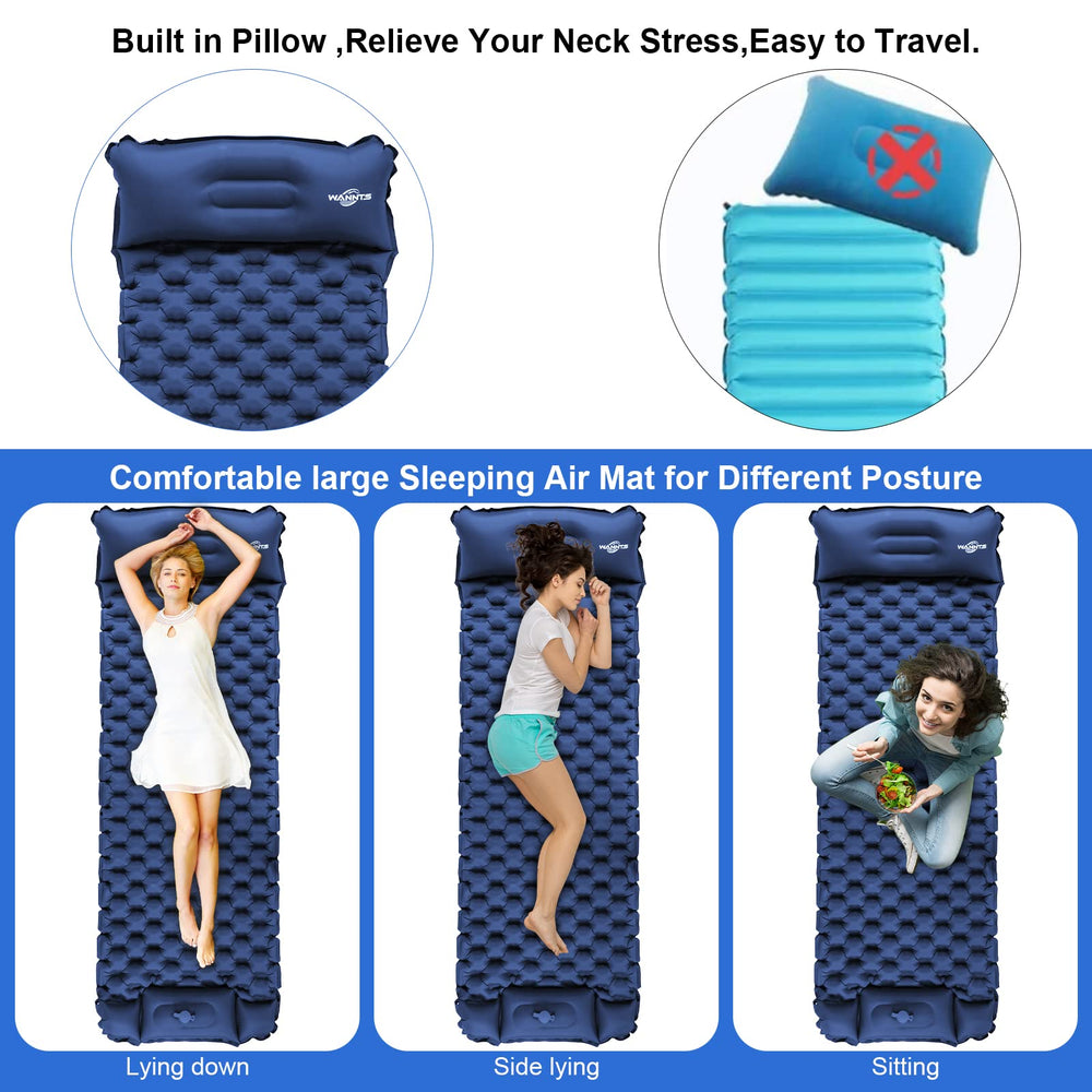 WANNTS sleeping pad ultralight at 30 ounces easy to carry on hikes
