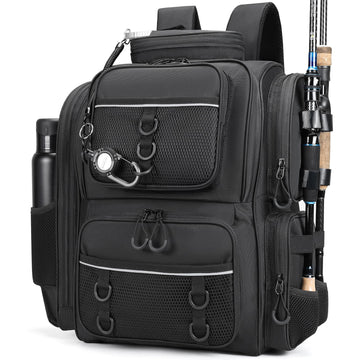 WANOON fishing backpack shows waterproof durability for rugged days.
