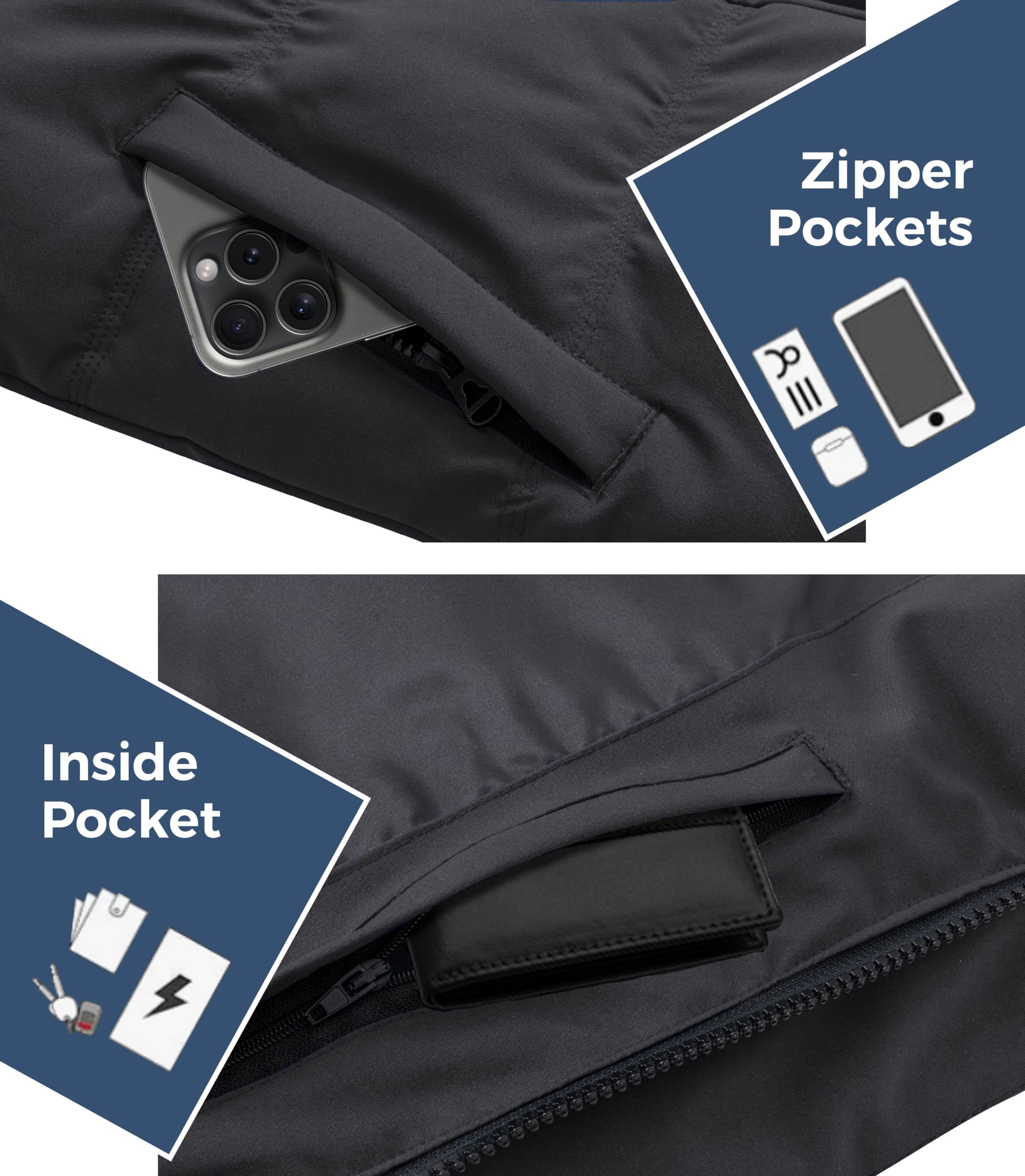 Wantdo men's quilted winter jacket cuff-detail highlights snug ribbed cuffs for warmth retention.