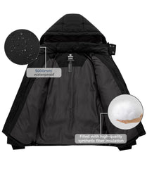 Wantdo winter coat waterproof shell keeps you dry in light rain.