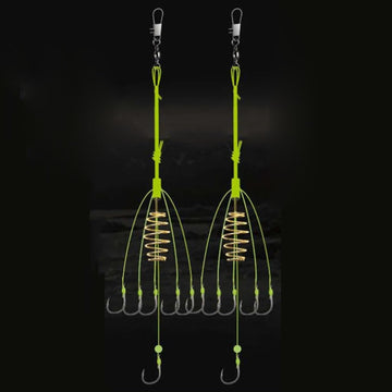 WAOCEO green line bomb hook stealthy color for water-ready bait