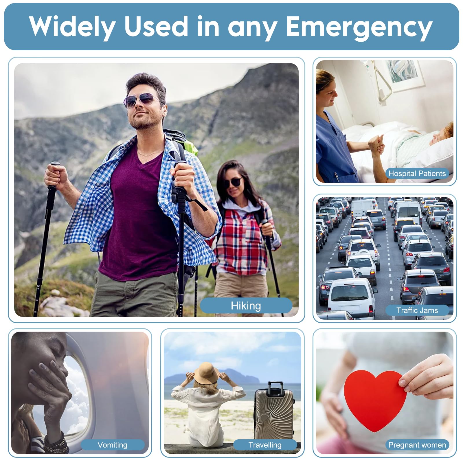 WAONIQ travel emergency kit pee bags fit in car or backpack