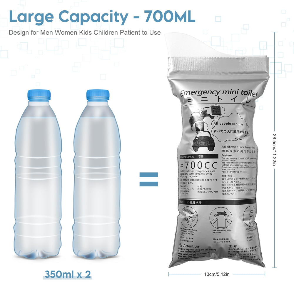 WAONIQ compact foldable travel pee bag designed for easy packing