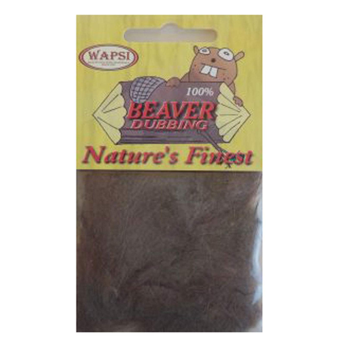 Wapsi Beaver Dubbing Dark Tan for natural, easy dry fly dubbing