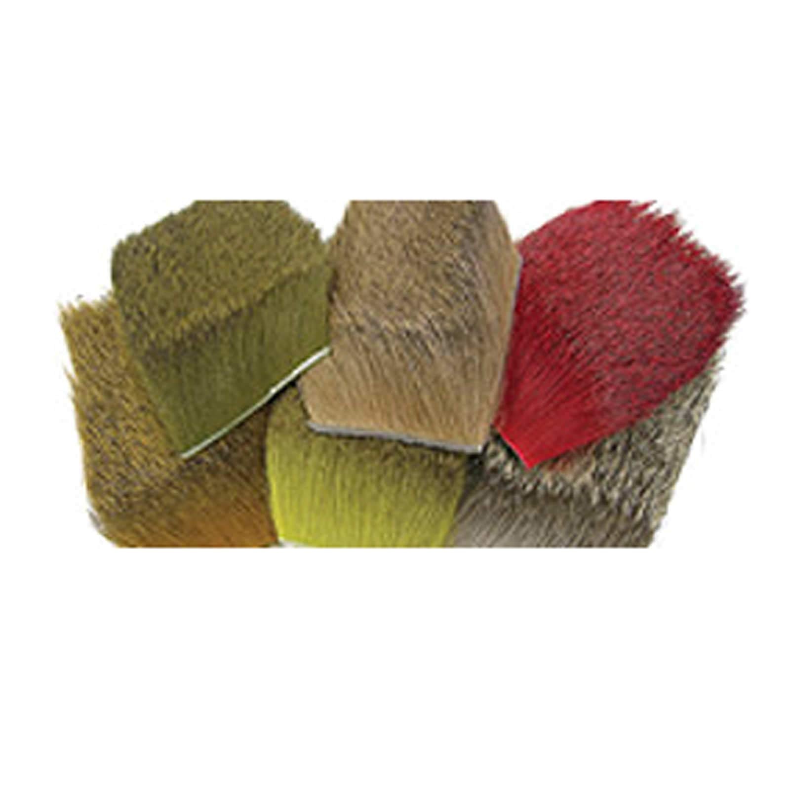Wapsi deer body hair, dark olive, ideal for bass fly spinners and dry-wing down-wings