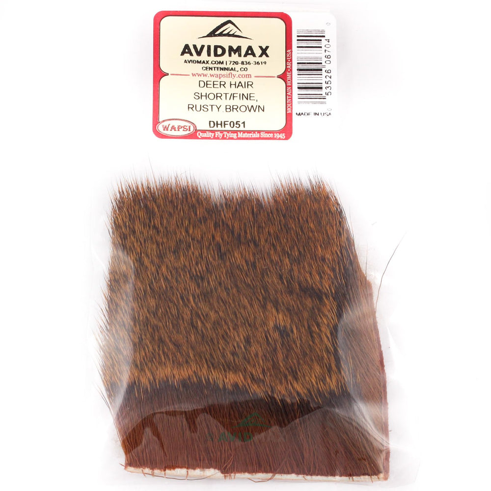 Wapsi deer hair short and fine for precise small fly patterns and delicate dry flies.