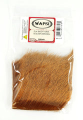 Wapsi Elk Body Hair Golden Brown closeup showing texture ideal for Elk Hair Caddis