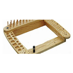 Wapsi Fly Furniture Desk Top Jr. Workbench in oak wood keeps tying tools within reach.