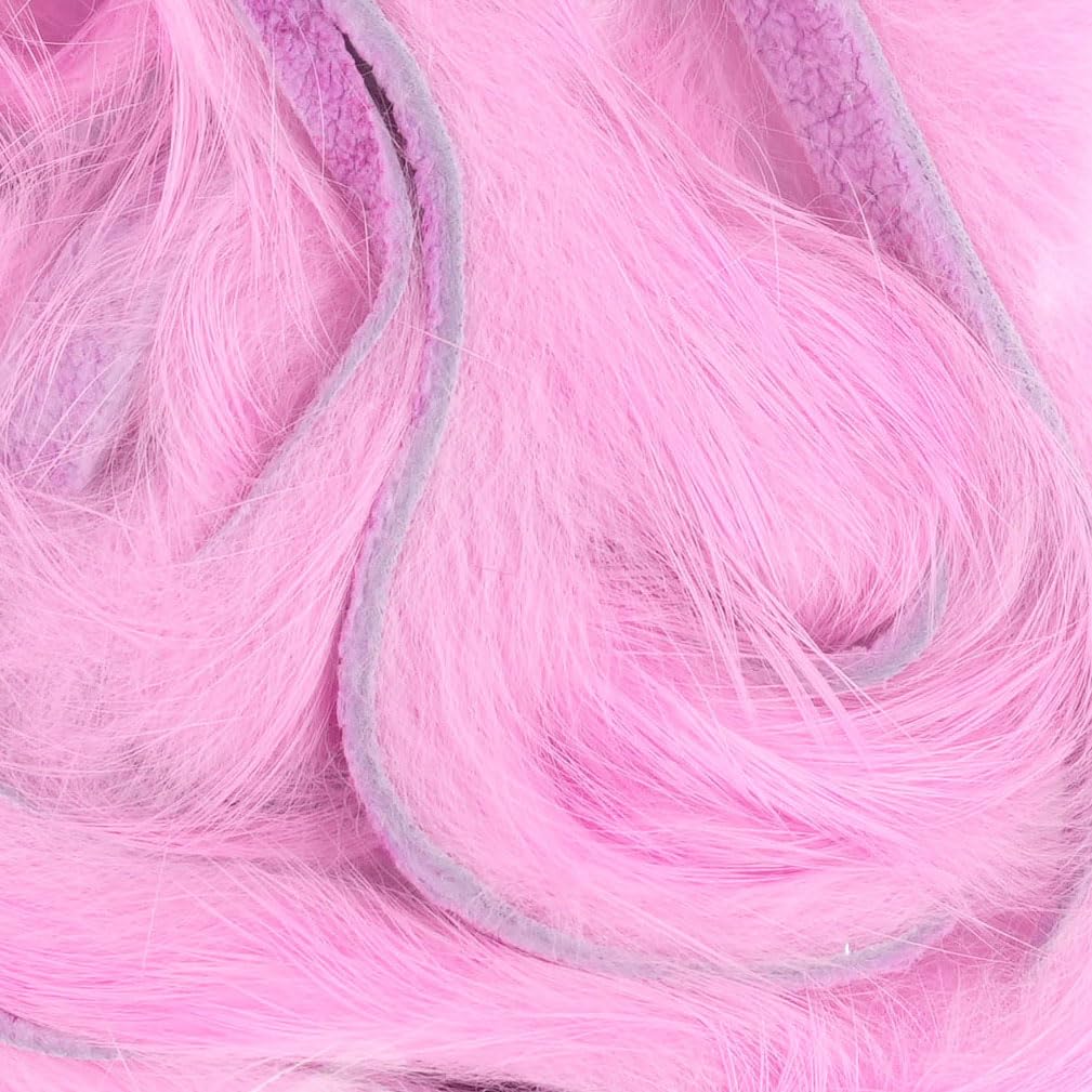 Wapsi Pink Zonker Strip close-up, ideal for creating vivid fly tails.