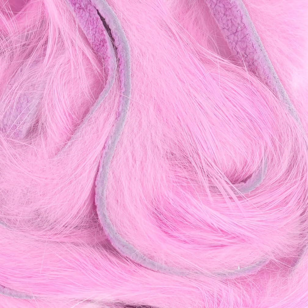 Wapsi Pink Zonker Strip close-up, ideal for creating vivid fly tails.