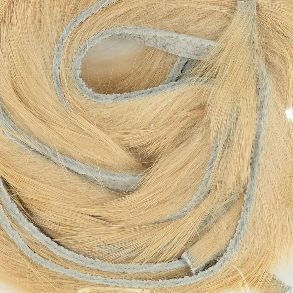 Wapsi Rabbit Zonker Strips Tan close-up showing rich fur texture for lifelike patterns.