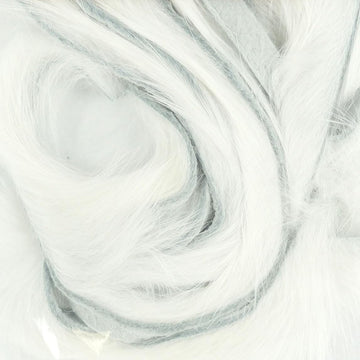Wapsi Rabbit Zonker Strips White closeup shows uniform color and 1/8-inch cut for precise tying.