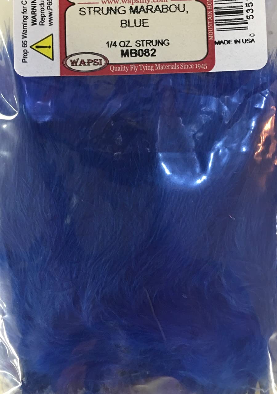 Wapsi Strung Marabou Blue bundle ideal for lifelike movement in streams.