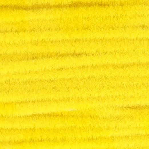 Wapsi Ultra Chenille Standard Yellow closeup showing velvety texture for San Juan worm patterns.