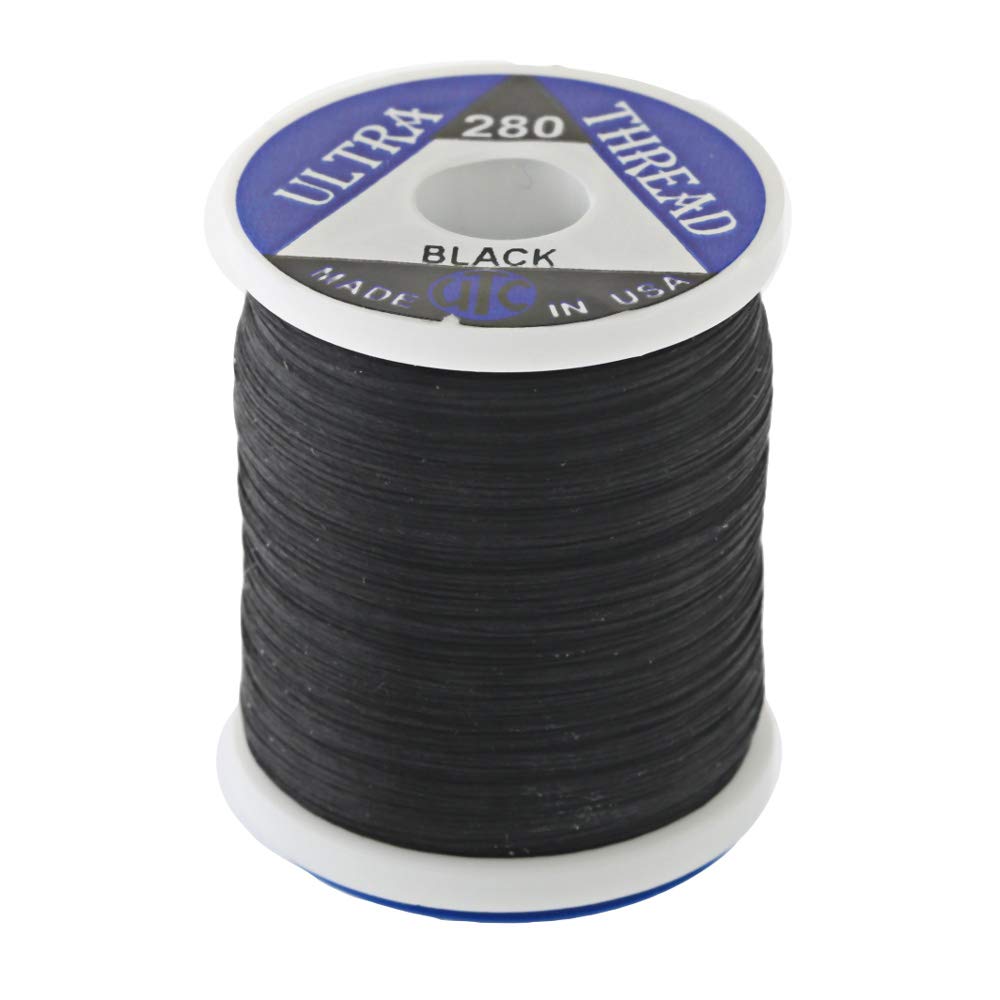 Wapsi UTC Ultra Thread 280 Denier Black close-up for durable fly tying and precise wraps