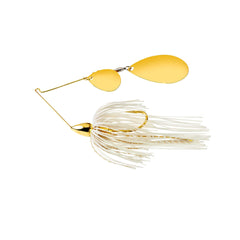 War Eagle WE12GIN01G lure on water with gold frame and Indiana blade for vibration