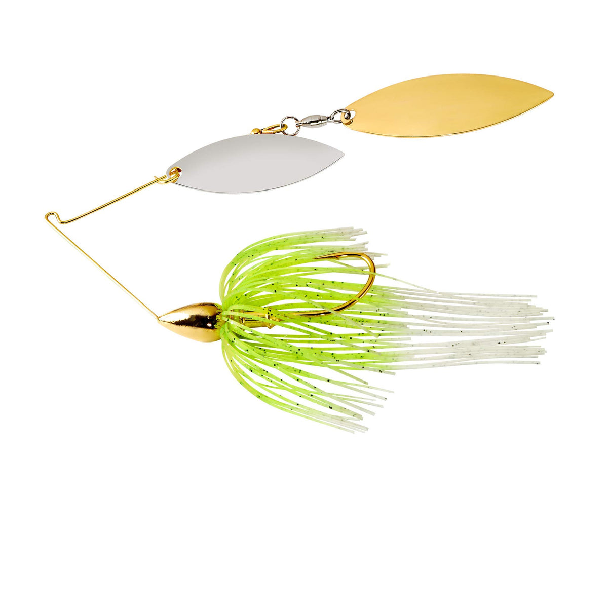 War Eagle 3/8 Dwlr GF-White Chart front view with intense blade flash
