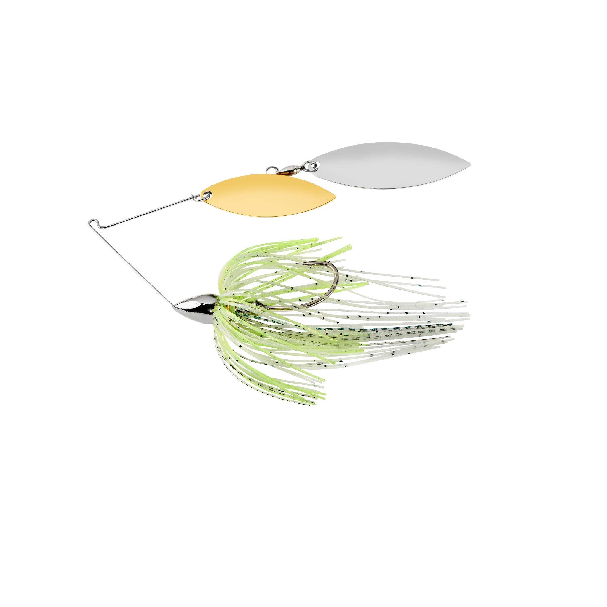 WAR EAGLE nickel frame double willow spinnerbait close-up for fast water retrieves